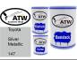 Preview: Toyota, Silver Metallic, 147: 500ml Lackdose + 500ml Klarlack + 250ml Härter - Set, von ATW Autoteile West.